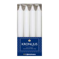 Liljeholmens - Kronljus 20,6 cm 8-pack vit