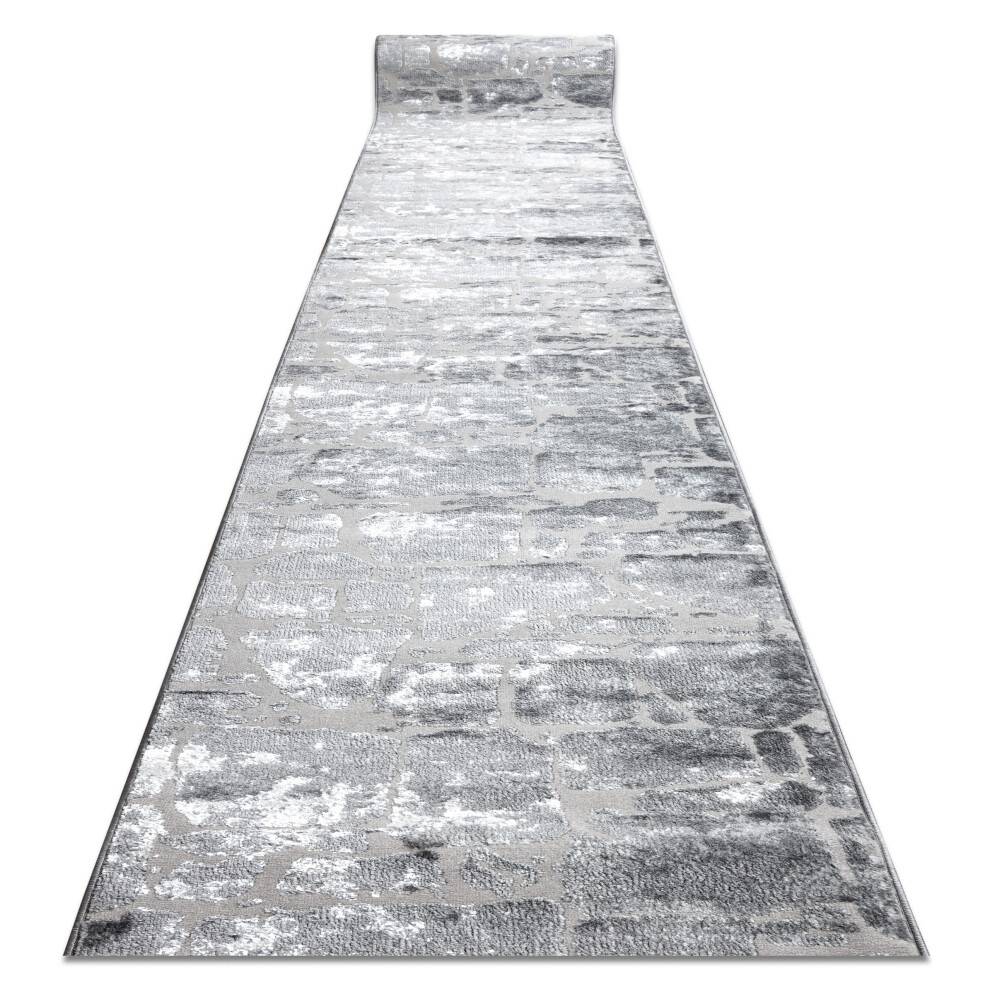 Fortovet Strukturelle MEFE 6184 to niveauer af fleece mørkgrå 70x650 cm
