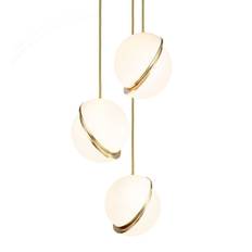 Lee Broom Mini Crescent Pendel 3 Stk Opal/Messing