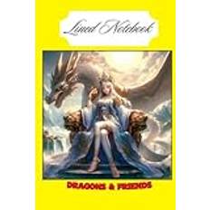 Dragons and Friends: Lined Notebook: Premium notebook. Luna, the Moon Goddess and Heavenly Dragon.