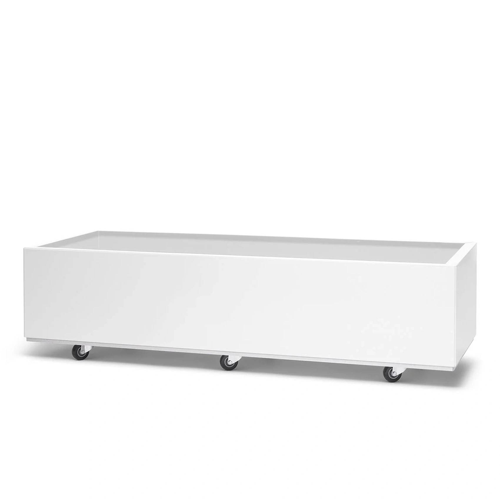 BEDD odlingslåda med hjul/ben - 120x60x25 cm, vit - Vit