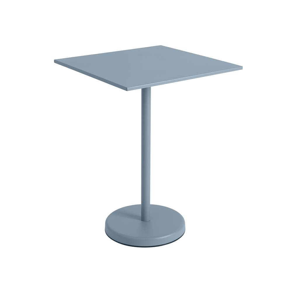 Muuto - Linear Steel Café Table 70 x 70 h: 95 cm - Pale Blue - Balkong- och cafébord - Thomas Bentzen - Blå