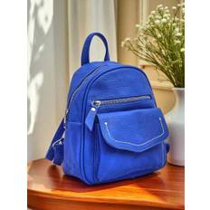Aurelia Fuchsia BackpackLeather KrÃ³lewska Moda Women's 25x25cm - Blue