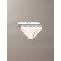 2 Pack Girls Bikini Briefs - Icon Cotton Stretch - Pink - 12-14