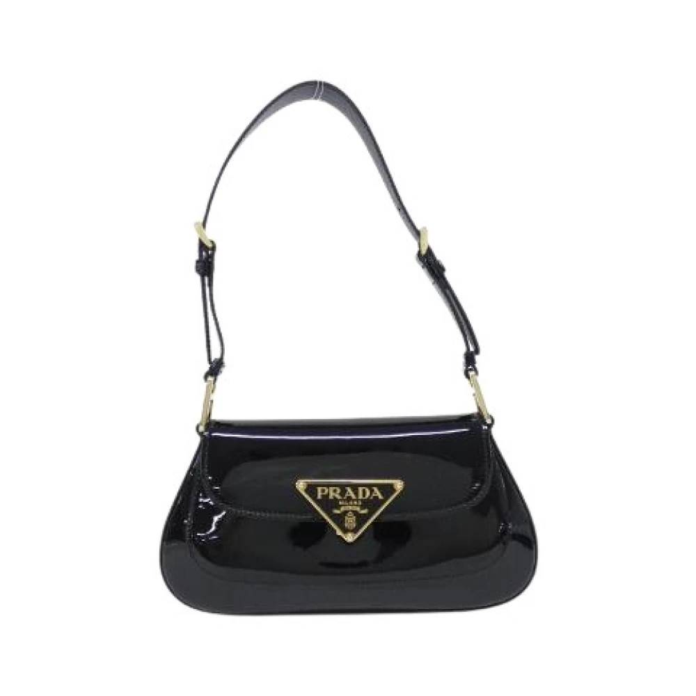 Prada Vintage Pre-owned Vernice Shoulder Bag - Vintage - Dame - Sort - ONE SIZE - Uld
