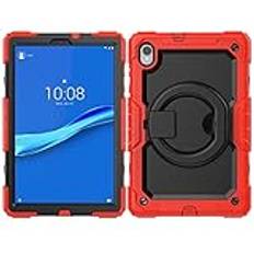 Tablettskydd Kompatibel med Lenovo Tab M10 Plus 10,3 tum 2020 2nd Gen/K10 10,3" TB-X606F/TB-X606X/TB-X6C6F/TB-X6C6X Fodral med skärmskydd, robust silikonfodral med stativ Hand-/axelrem Hemma för surfp