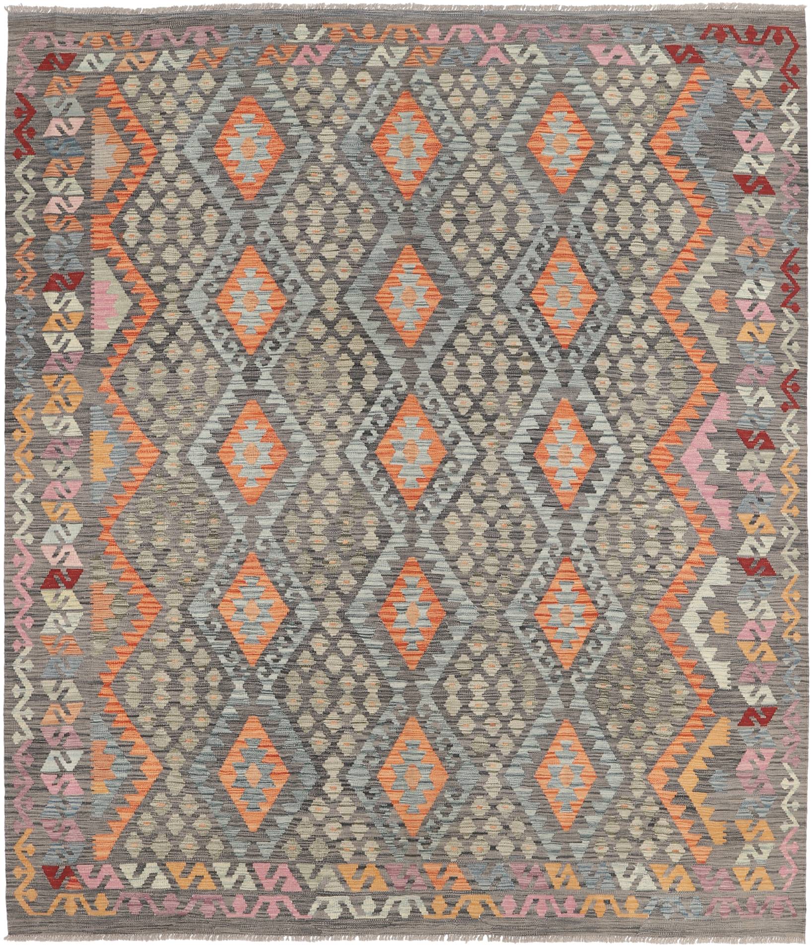 Kelim Afghan Old Style Matta 240x300 Orientalisk Matta Multi