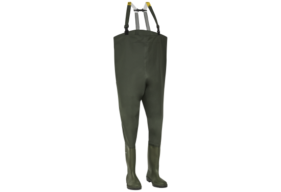 Waders m/korte støvler brede 170000B olive str. 47