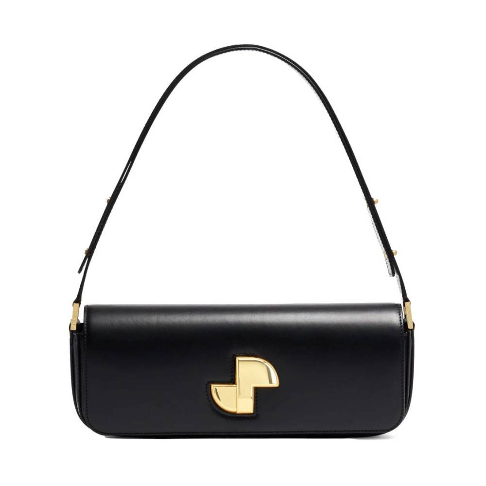Patou Sort Foldover Skuldertaske - Tasker - Dame - Sort - ONE SIZE - Uld
