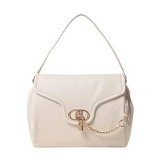 Liu Jo, Tasker , Dame, Hvid, ONE SIZE, Uld, Kæde Detalje Crossbody Taske