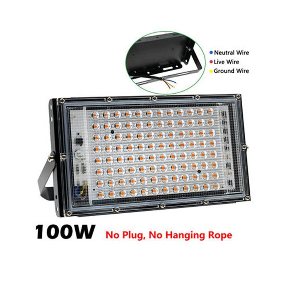3X LED Grow Light Full Spectrum Phyto Lamp for Plants 100W LED Grow Lamp Phytolamp Greenhouse Growth Lighting Wire Plug