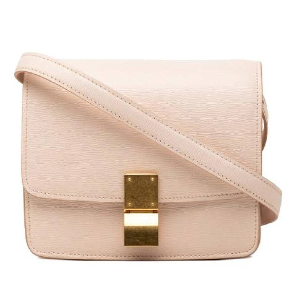 Celine Vintage Pre-owned Classic Box Skuldertaske - Vintage - Dame - Beige - ONE SIZE - Uld