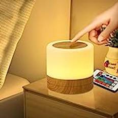 Night Light Kids, TAIPOW Touch Dimmable Night Lights with Remote Control, MINI Kids Night Light with 13 Colors & 3 Modi, RGB Bedside Table Lamp for Kids Room Bedroom Living Room, Eye Care Lamp