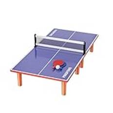 Bärbart pingisbord, Bärbart pingisbordset, Minibordtennis för barn pingisbord med 2 paddlar 1 boll, Lätt sportpingisbord för barn Vuxna Inomhus Utomhus Spelrum Lägenheter Kontor