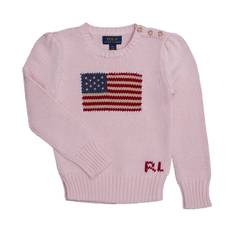 Polo Ralph Lauren Flag Cotton Crewneck Sweater Stl. 4 År fepojkar - Stickat Från Magasin - Acacia Pink (4 År)