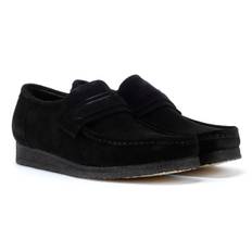 Clarks Originals Wallabee Loafer Men's Black Suede Shoes - UK 8 / EU 42 / US 9