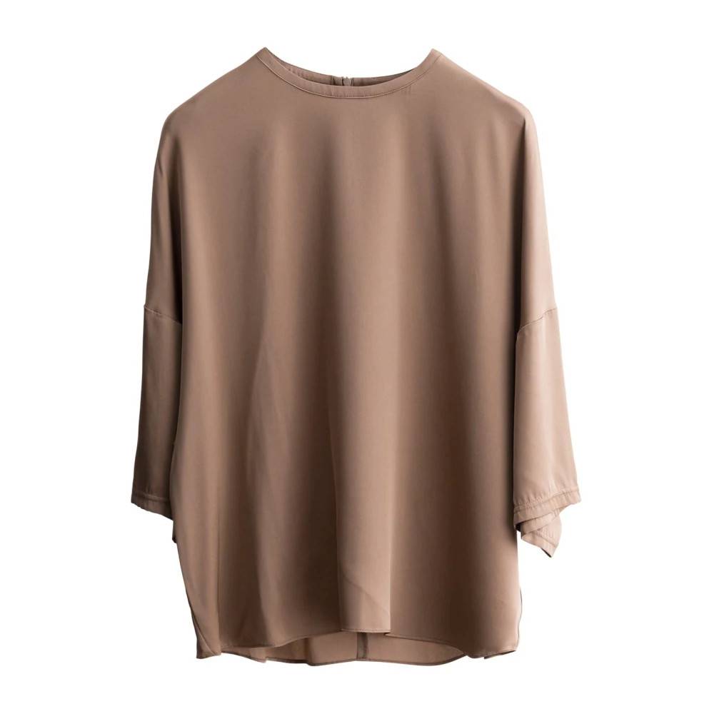 Ahlvar Gallery - Thess Silk Tee Blusar & Skjortor - Dam - S -