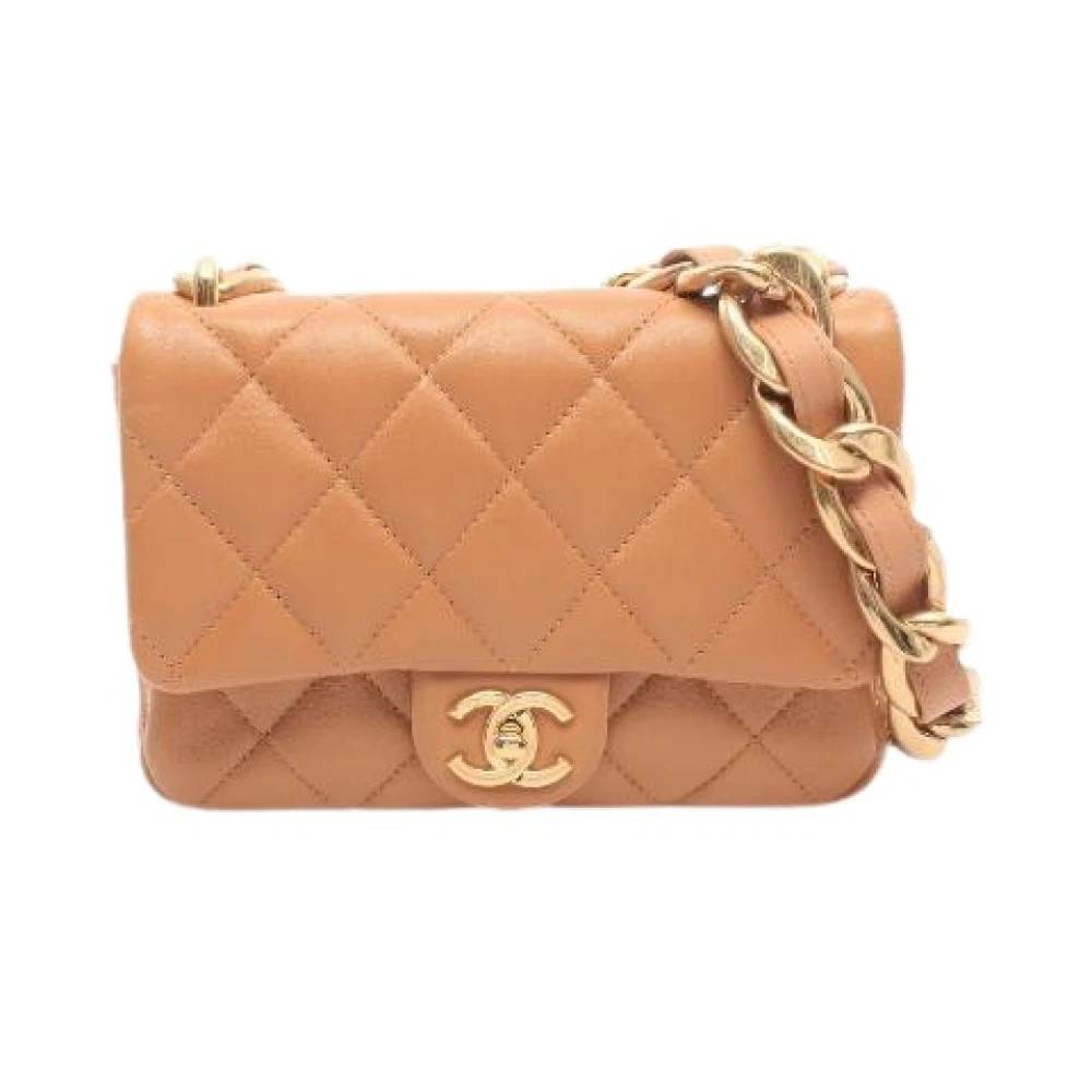 Chanel Vintage Pre-owned Matelasse Small Flap Bag - Vintage - Dame - Brun - ONE SIZE - Uld