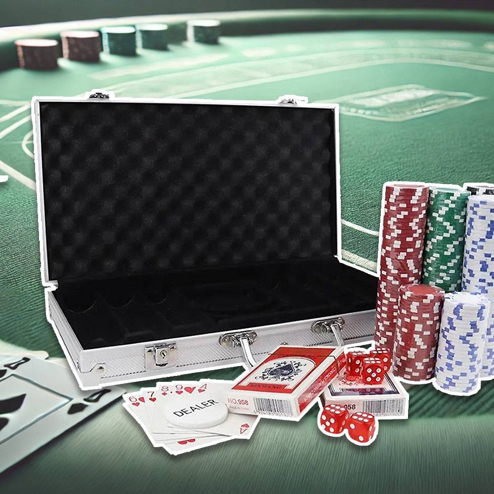 Pokerset i koffert med 300 marker