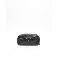 Prada Leather Toiletry Bag - Black - 12x17x5 cm