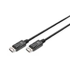DIGITUS DisplayPort-Kabel - UHD 4K/60Hz - 3m - mit Verriegelung - HBR 2 - Kompatibel mit Monitor, Gaming-Grafikkarte