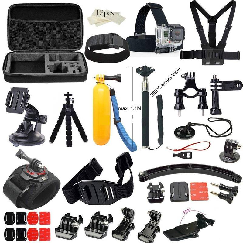 Action Camera Accessories Kit for Gopro Hero13 12 11 10 9 8 7 6 5 Max Mount Session YI 4K SJCAM EKEN Osmo AKASO APEMAN Accessory