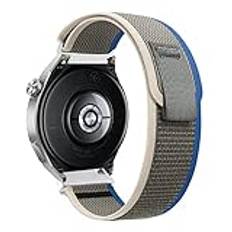 ZoRoll 22 mm armband för Huawei Watch GT 4 46 mm/Watch 4 Pro/Watch 4/Watch Ultimate/Watch Buds/Watch GT 3 Pro 46 mm, elastisk nylon kardborreband, ersättningsarmband för Huawei Watch GT 3 46 mm – blå