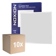 Fordelspakke 10x Noxion LED Panel Ecowhite V4.0 28W 3360lm CCT  |  600X600 UGR<19