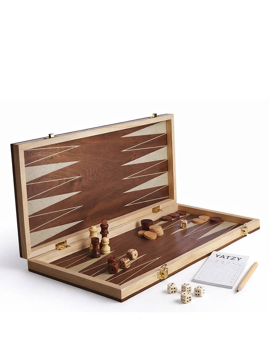 Backgammon/schack/yatzy - Pensare - Brun