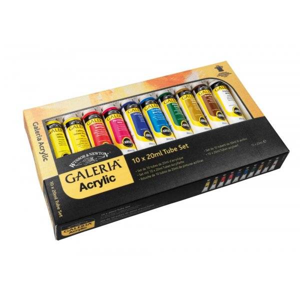 Akrylfärg W&N Galeria - Färgset 10x20 ml