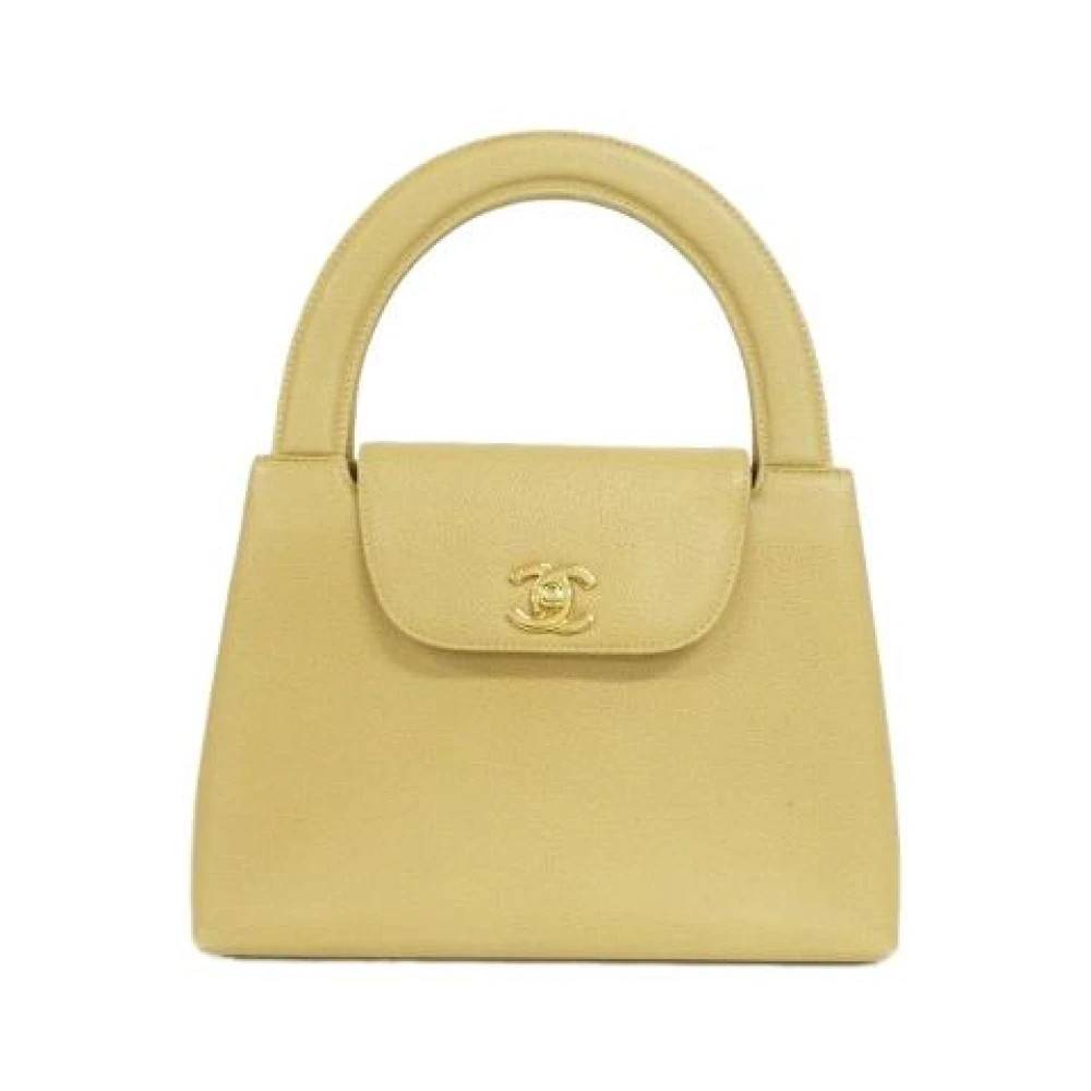 Chanel Vintage Pre-owned Caviar Læder Skuldertaske - Vintage - Dame - Beige - ONE SIZE - Uld