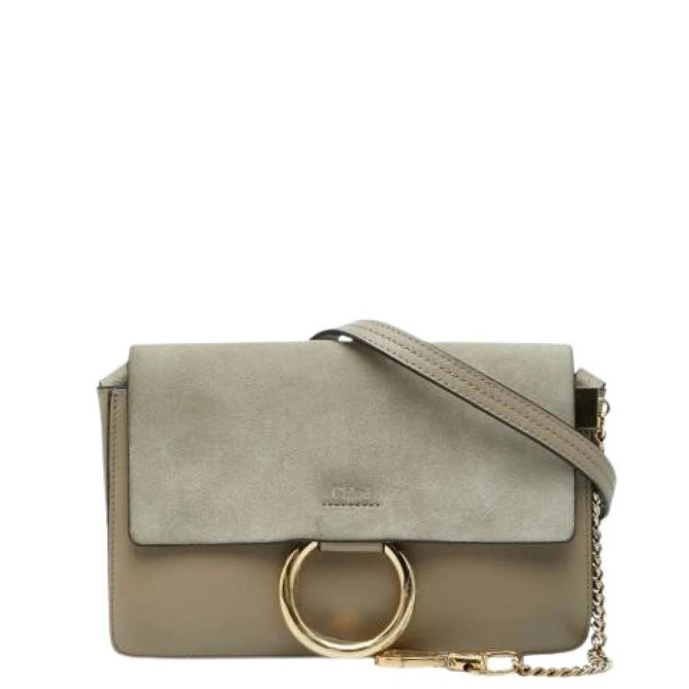 Chloé Pre-owned Pre-owned Skuldertaske - Vintage - Dame - Grå - ONE SIZE - Uld