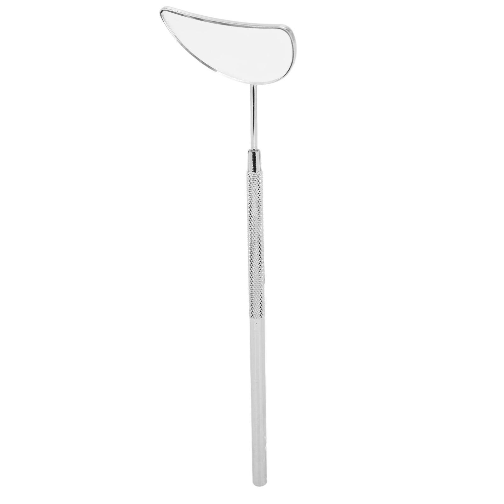 Eyelash Extension Mirror Detachable Handle Moon Shaped Stainless Steel Eyelash Makeup Mirror Pink