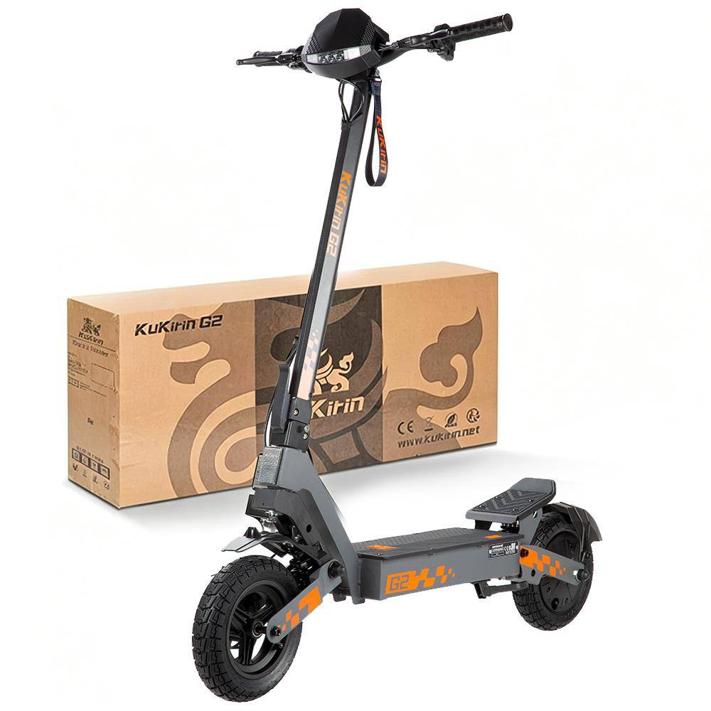 KUKIRIN G2 Folding Electric Scooter, 800 watts, top speed 25 km/h, range 55 km, adult electric scooter. svart