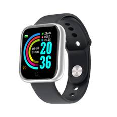 Smartwatch, fitness tracker, sort/silver
