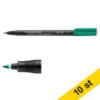 Märkpenna permanent 0.6mm | Staedtler Lumocolor 318 | grön | 10st