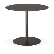 Ethnicraft - Blend Dining Table - Metal Top - Dark Bronze - Dark Bronze Base - Round 90 cm - Matbord - Träfärgad - Metall