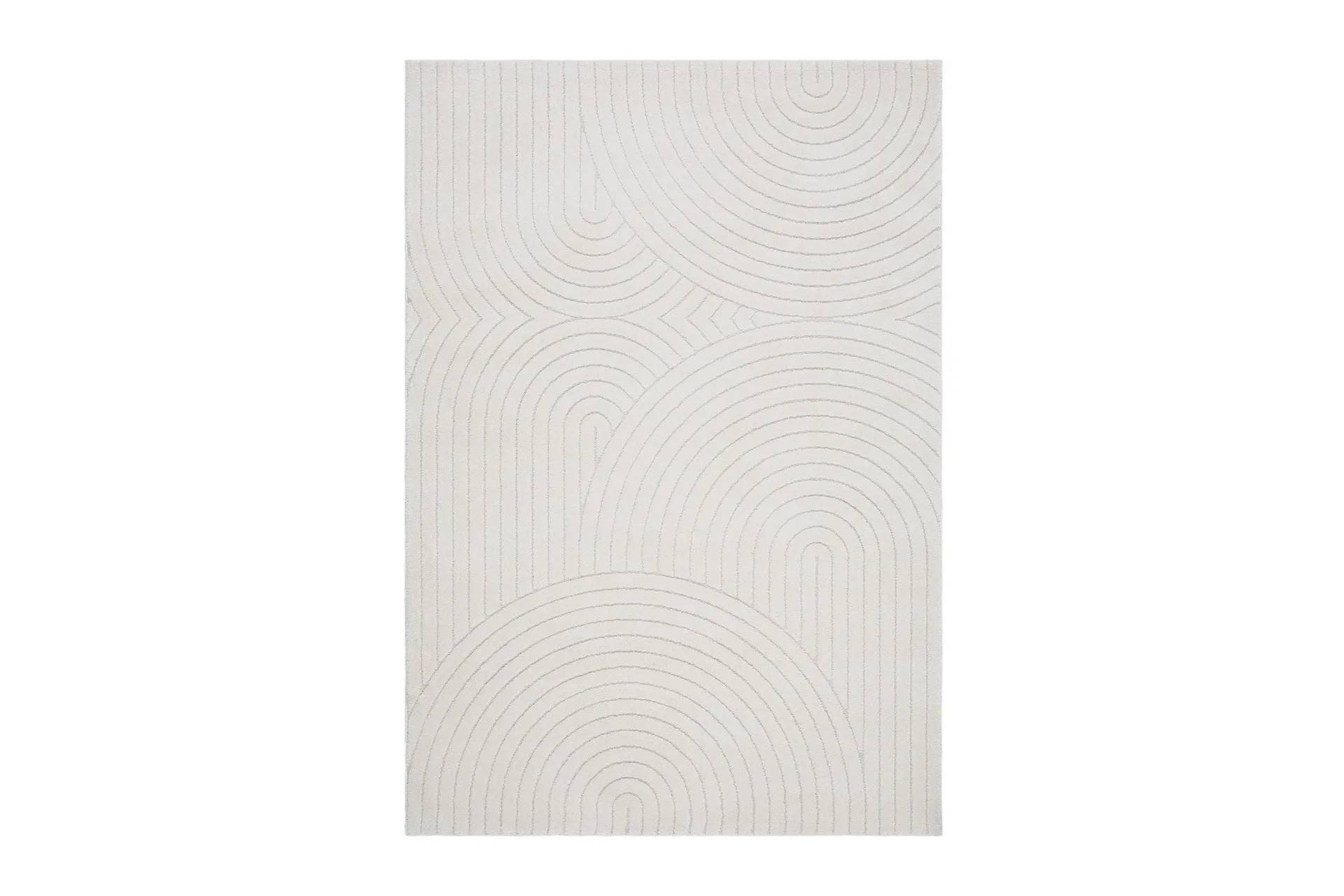KM HomeGenova Frieze Tæppe 280x380 cmHvid