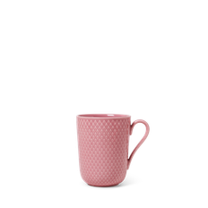 Lyngby Porcelæn Rhombe Color Krus med hank 33 cl rosa