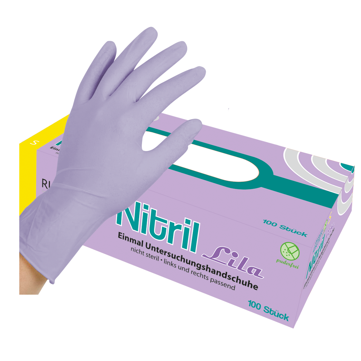 Nitril Engangshanske lilla - 100 stk. Medium