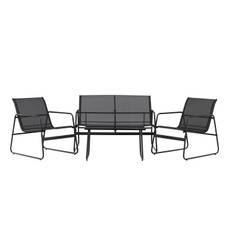 Venture Home Scopello Soffgrupp Utomhus 4-sits - Svart Altanmöbler
