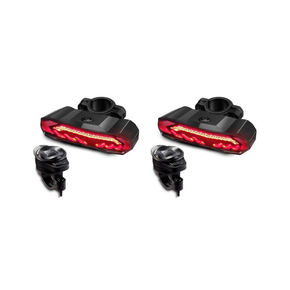 2X Bicycle Alarm Anti Theft Bike Taillight Alarm LED Waterproof Tail Light with Mounting Bracket