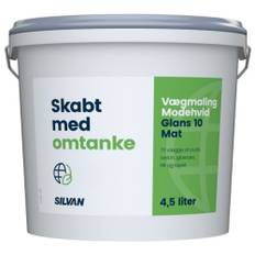 Skabt med omtanke, Vægmaling, modehvid, RAL 9010, glans 10, 4,5 L