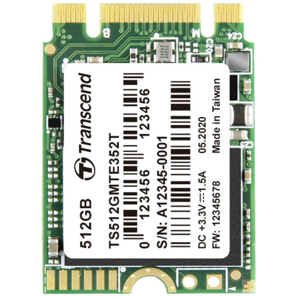 Transcend MTE352T 512 GB Interne M.2 PCIe NVMe SSD 2230 Pcle NVMe 3,0 x2 Industrial TS512GMTE352T