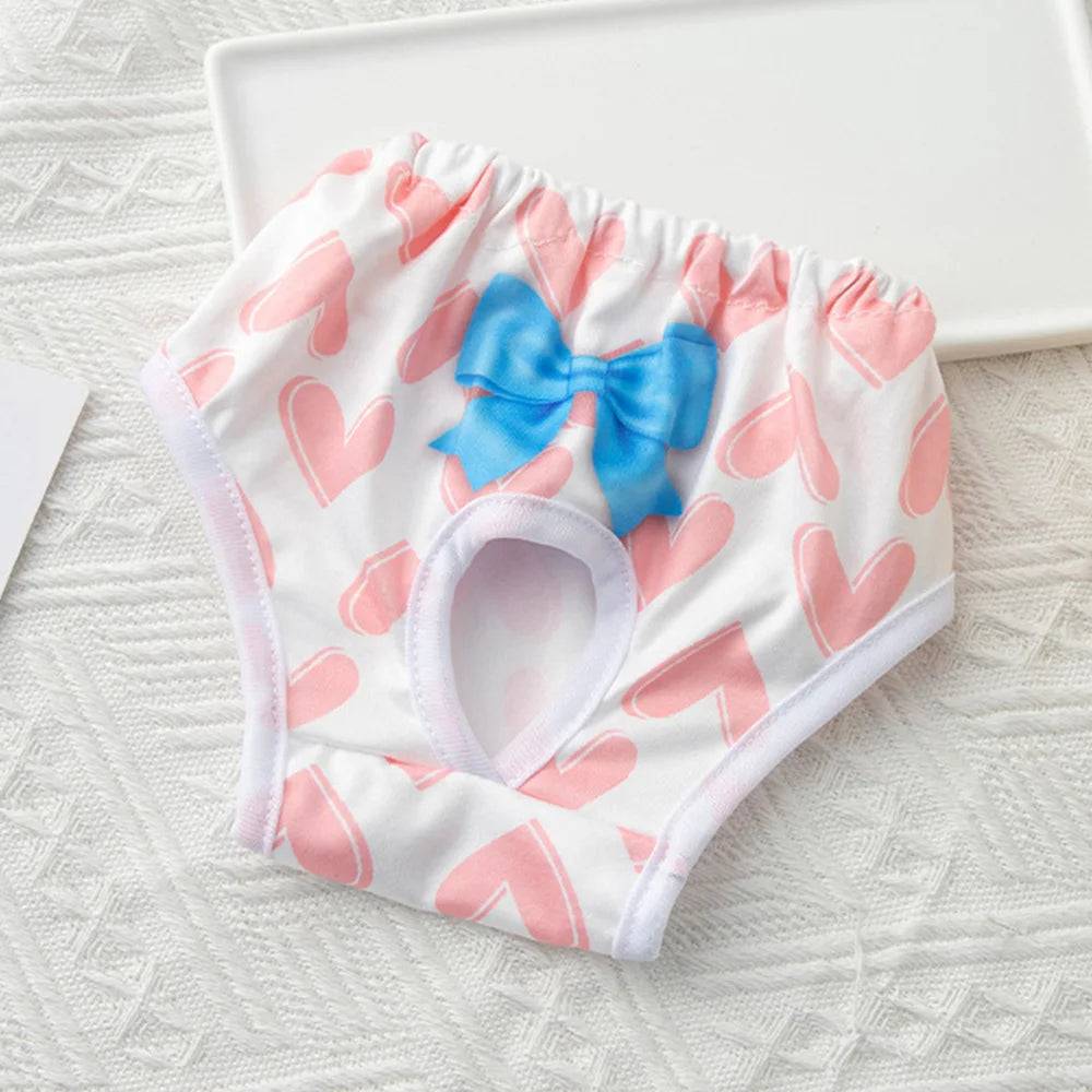 Washable Physiological Pants for Female Dogs & Cats - Pink Love / L-suit 3-4.5kg / SPC (L-suit 3-4.5kg)