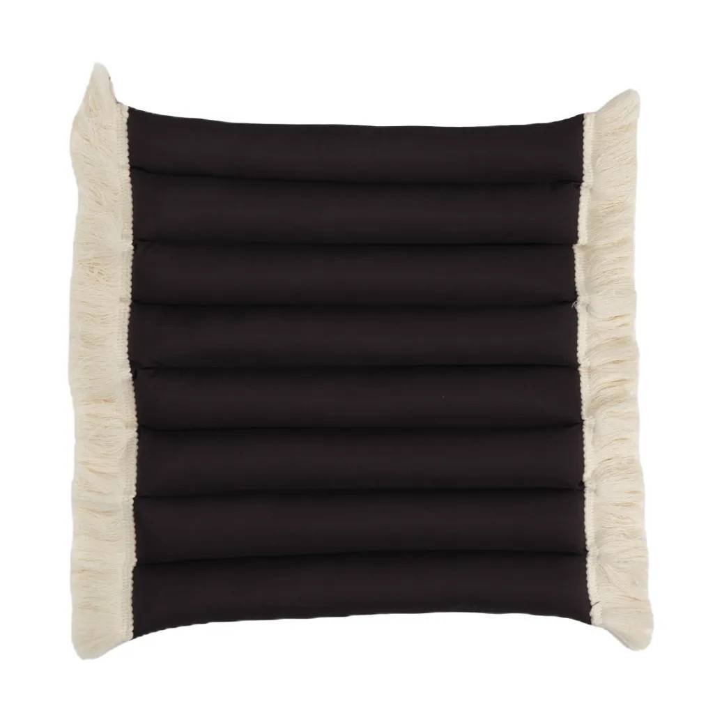 Garden Glory Garden Glory sittdyna med fransar Svart, offwhite frans, 38x40 cm