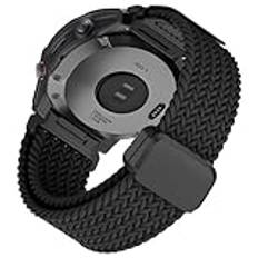 Armband för Fenix 8 47mm/Fenix 7 Pro/Fenix 7/Fenix 6/Fenix 6 Pro/Fenix 5/Fenix 5 Plus, 22 mm nylonmagnetarmband för Forerunner 935/Forerunner 945/Instinct 2/Approach S60/Approach S62/Quatix 5