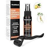 LOPHE Hair Growth Spray, Derma Roller och Hair Growth Serum Kit för håravfallsförtjockning, återväxt av hår, oljespray för hårväxt stimulerar skägg och hårväxt