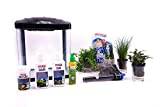 AquaOne Hr-230 svart inklusive dekoration nano akvarium komplett akvarium filtersystem nanoakvarium set filterbelysning