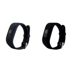 Garmin Vivofit 3/JR/JR 2 rem i silicone - Mørkegrå & Sort
